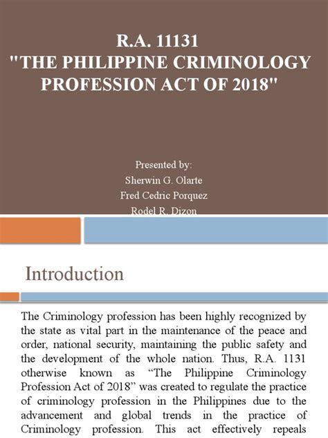 ra 11131 tagalog|The Philippine Criminology Profession Act of 2018 .